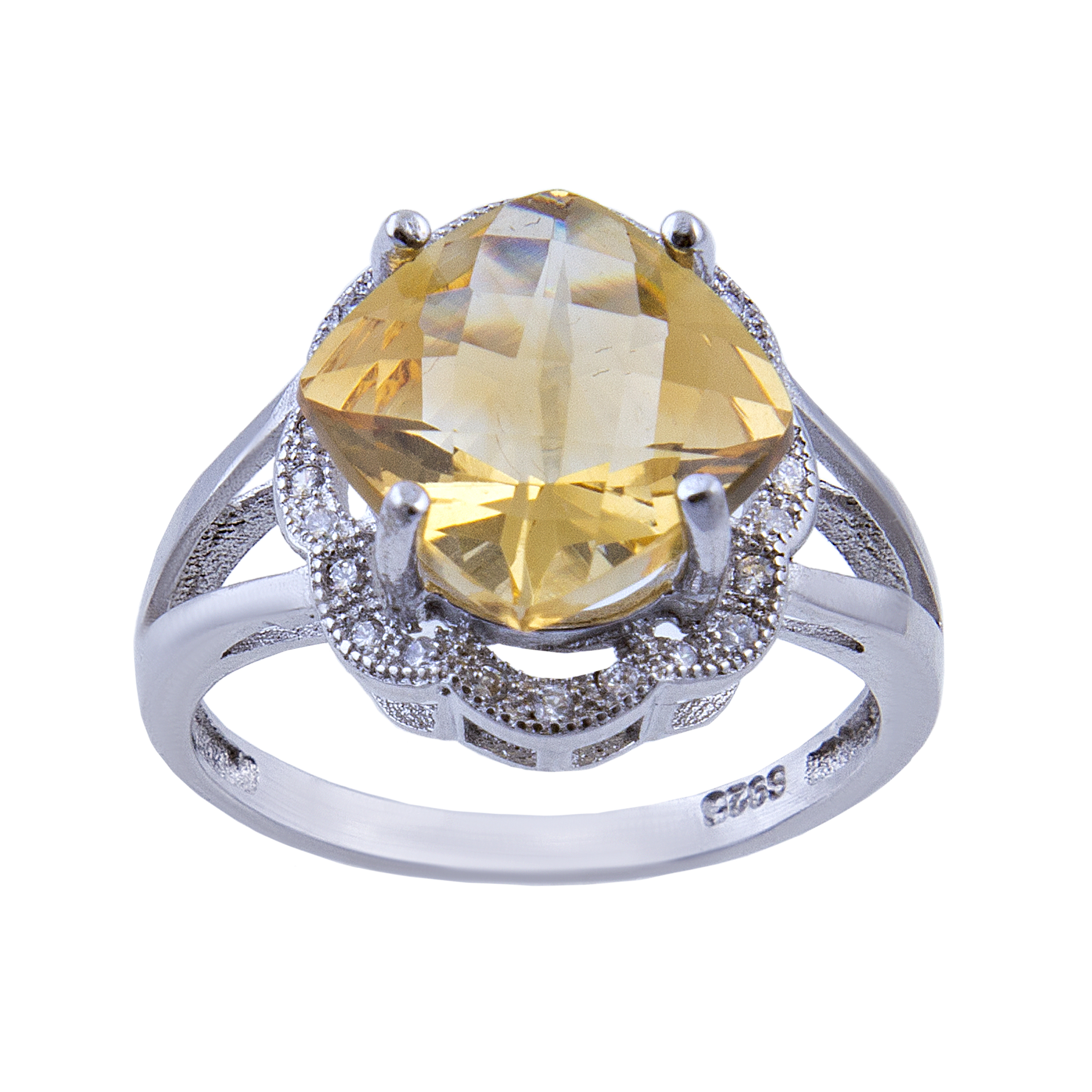 انگشتر نقره زنانه بازرگانی میلادی کد AWR-166