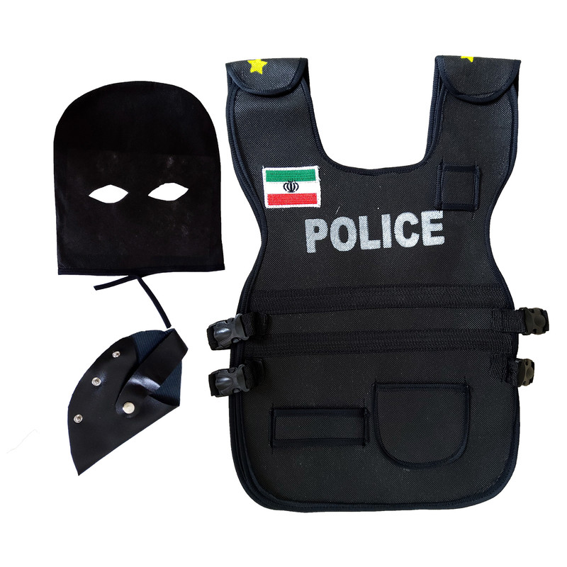ست ایفای نقش مدل جلیقه ضد گلوله طرح پلیس مجموعه 3 عددی ست ایفای نقش مدل جلیقه ضد گلوله طرح پلیس مجموعه 3 عددی