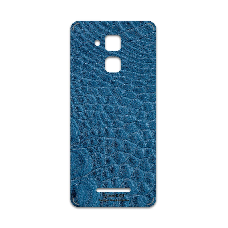 برچسب پوششی ماهوت مدل Blue-Crocodile-Leather مناسب برای گوشی موبایل ایسوس Zenfone 3 Max ZC520TL