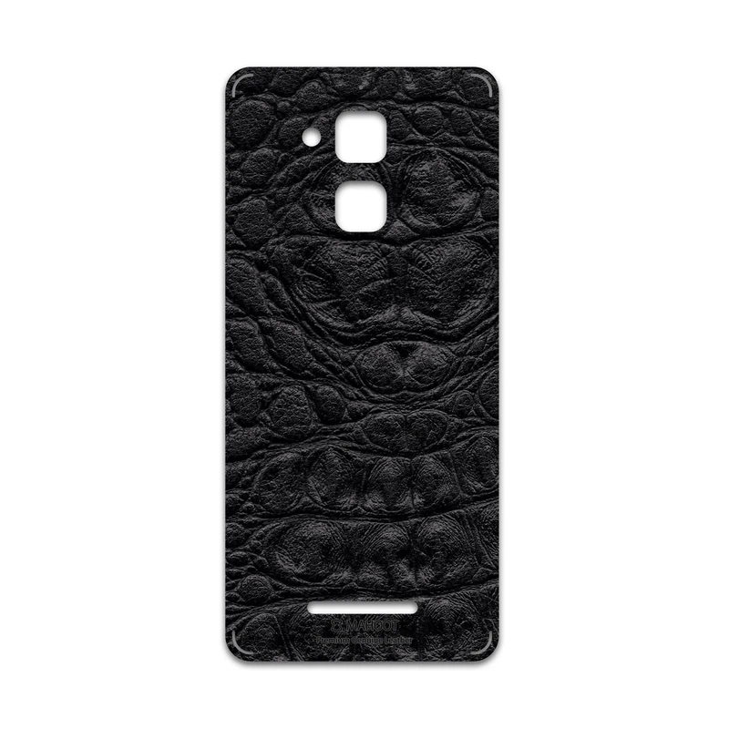 برچسب پوششی ماهوت مدل Black-Crocodile-Leather مناسب برای گوشی موبایل ایسوس Zenfone 3 Max ZC520TL