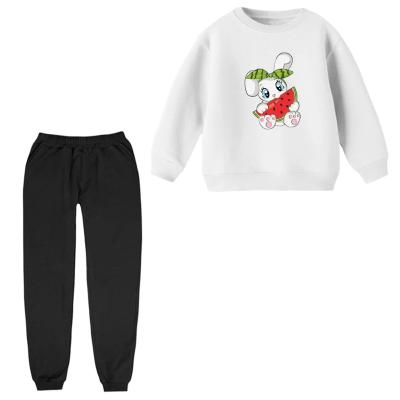 ست سویشرت و شلوار راحتی بچگانه مدل خرگوش یلدایی کد 6  