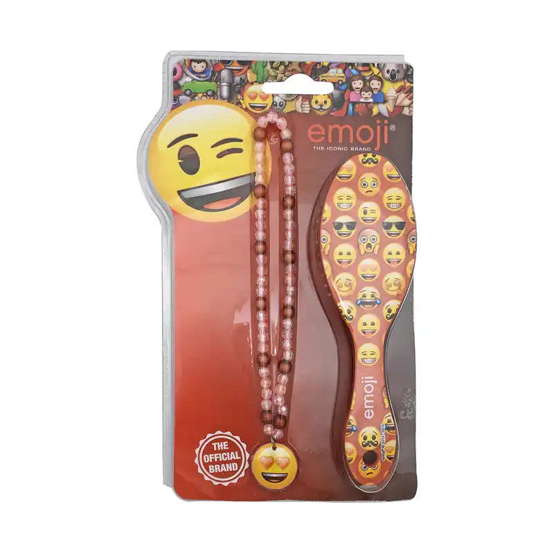 برس مو طرح ایموجی کد 1080 به همراه گردنبند