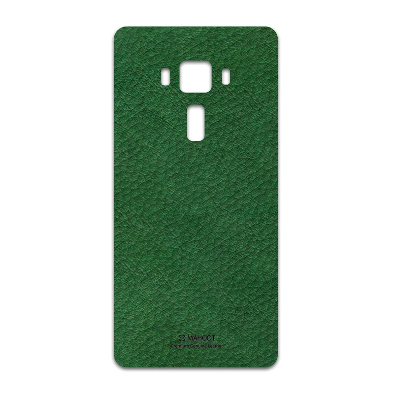 برچسب پوششی ماهوت مدل Green-Leather مناسب برای گوشی موبایل ایسوس Zenfone 3 Deluxe ZS570KL