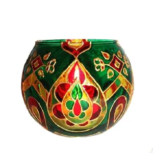 جاشمعی شیشه ای طرح اسلیمی کد 01