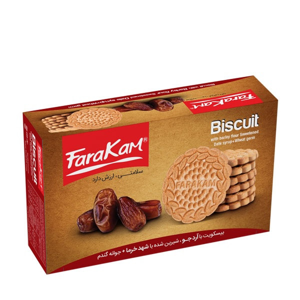 بیسکویت آرد جو با شهد خرما فراکام - 500 گرم