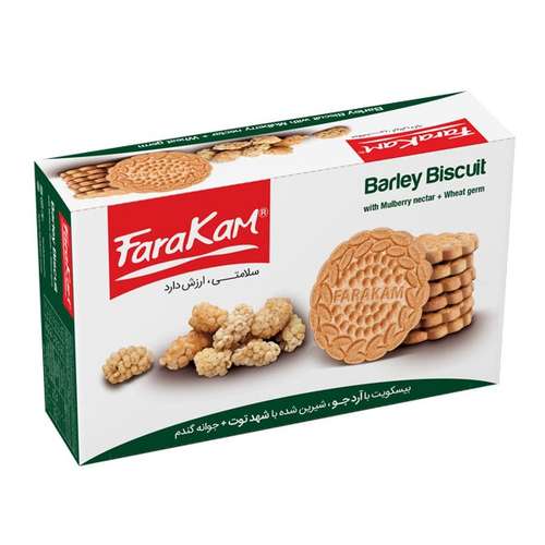 بیسکویت آرد جو با شهد توت فراکام - 500 گرم 