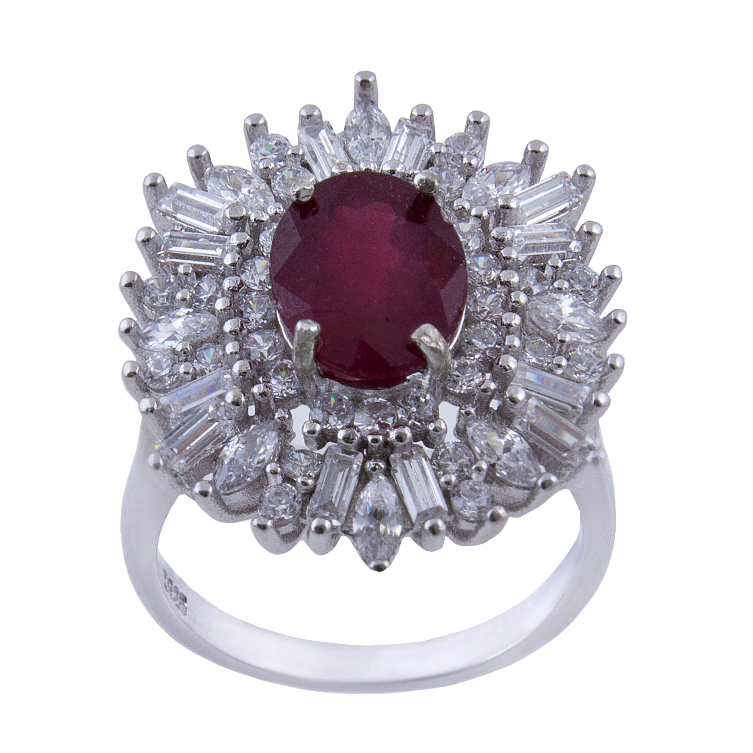 انگشتر نقره زنانه بازرگانی میلادی کد AWR-171