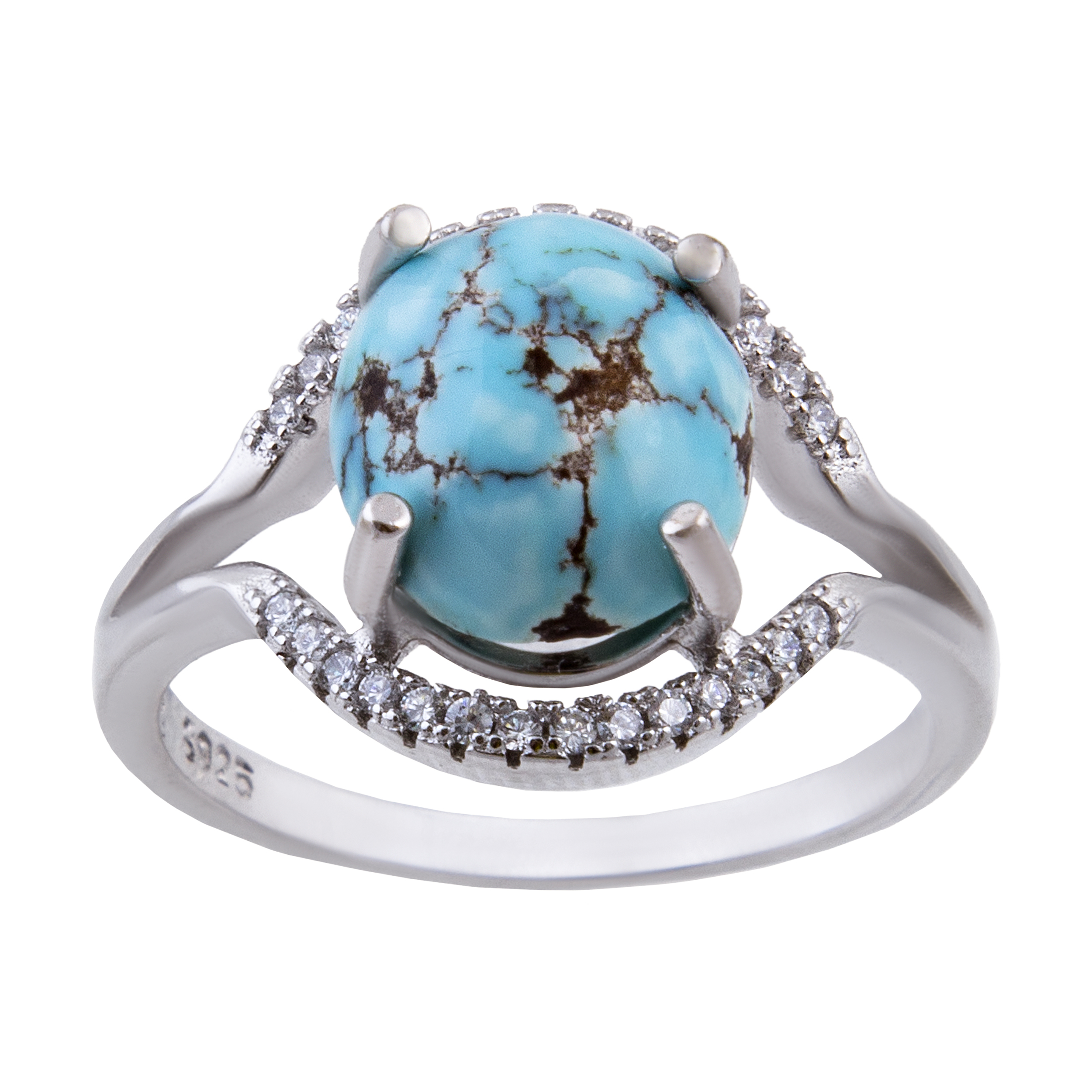 انگشتر نقره زنانه بازرگانی میلادی کد AWR-172