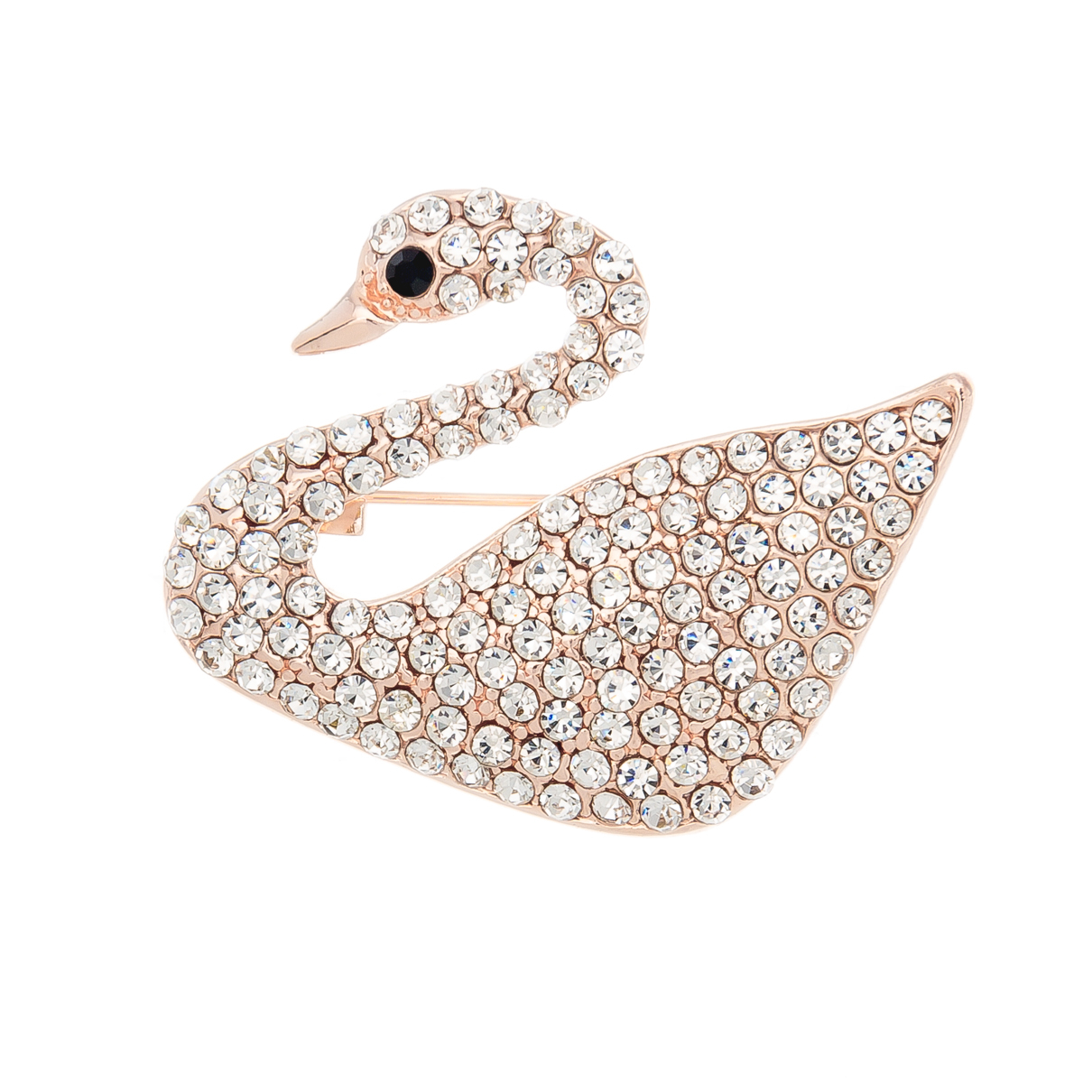 گل سینه زنانه طرح قو کد G1072