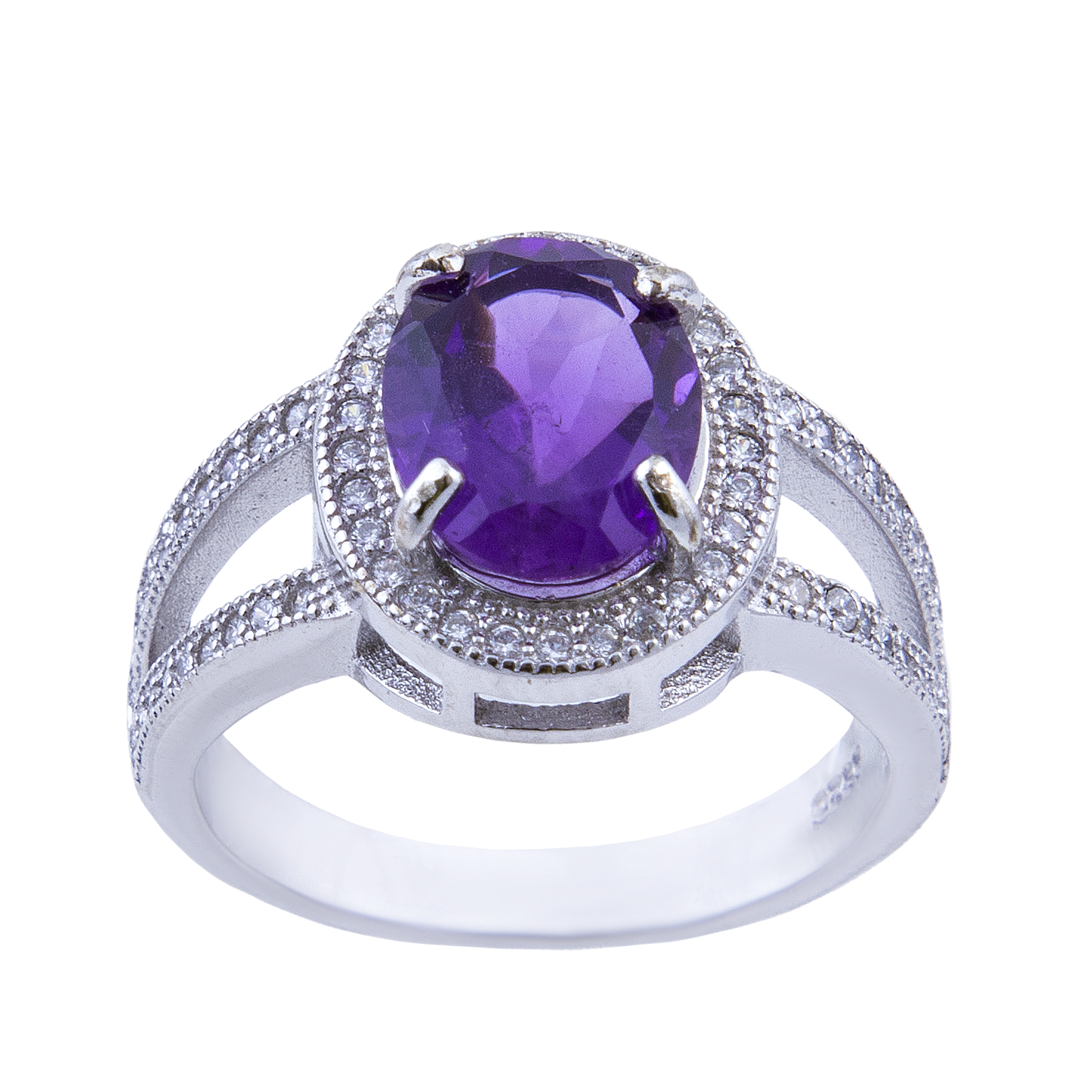 انگشتر نقره زنانه بازرگانی میلادی کد AWR-175