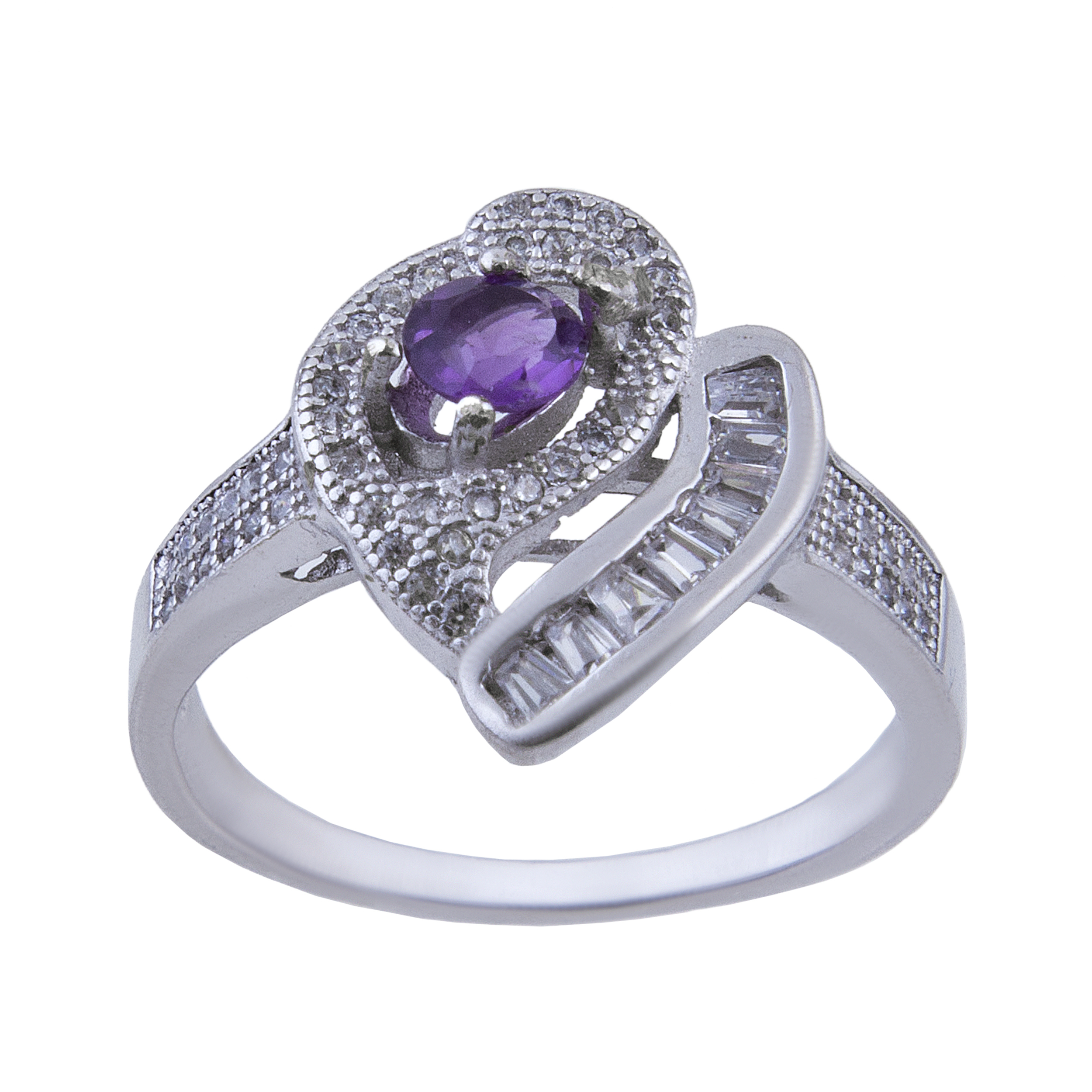 انگشتر نقره زنانه بازرگانی میلادی کد AWR-177