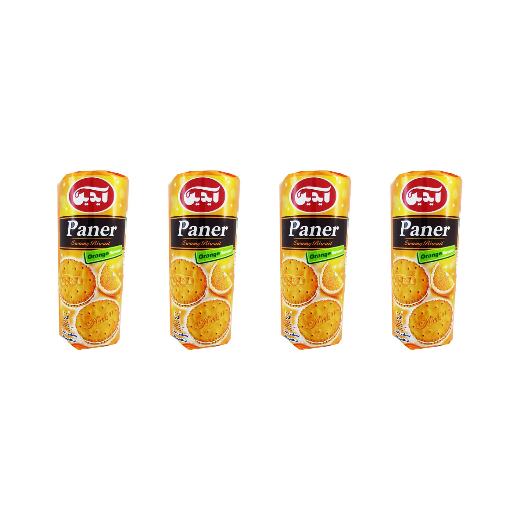 بیسکویت کرمدار با طعم پرتقال آیدین - 160 گرم بسته 4 عددی