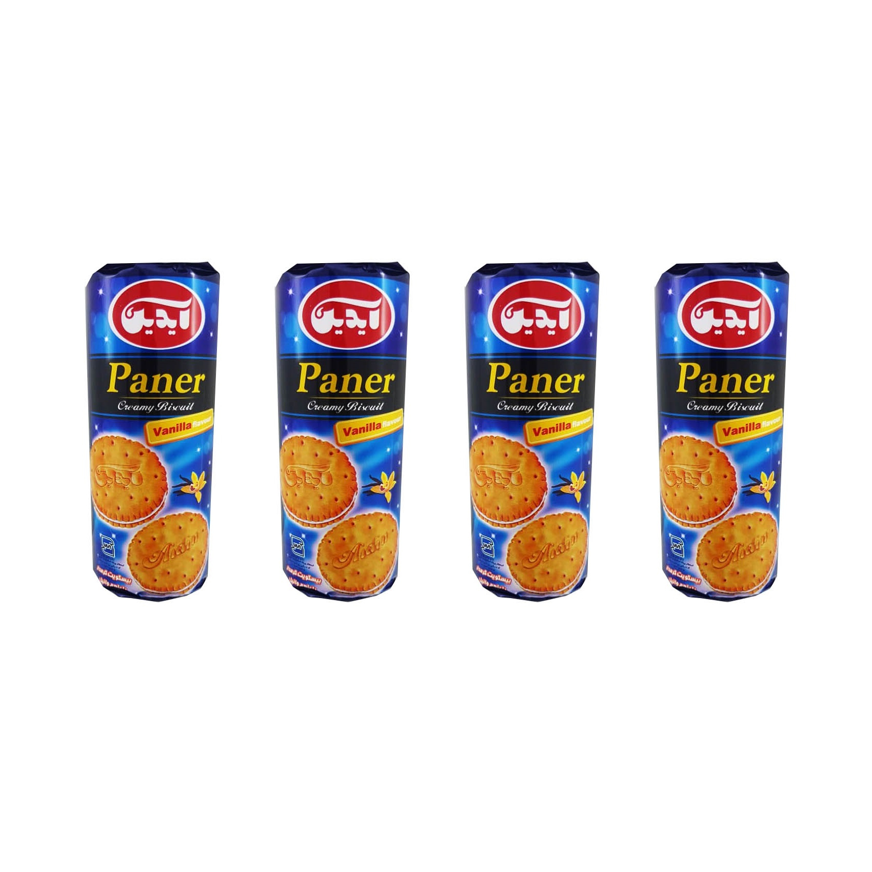 بیسکویت کرمدار با طعم وانیل آیدین - 160 گرم بسته 4 عددی