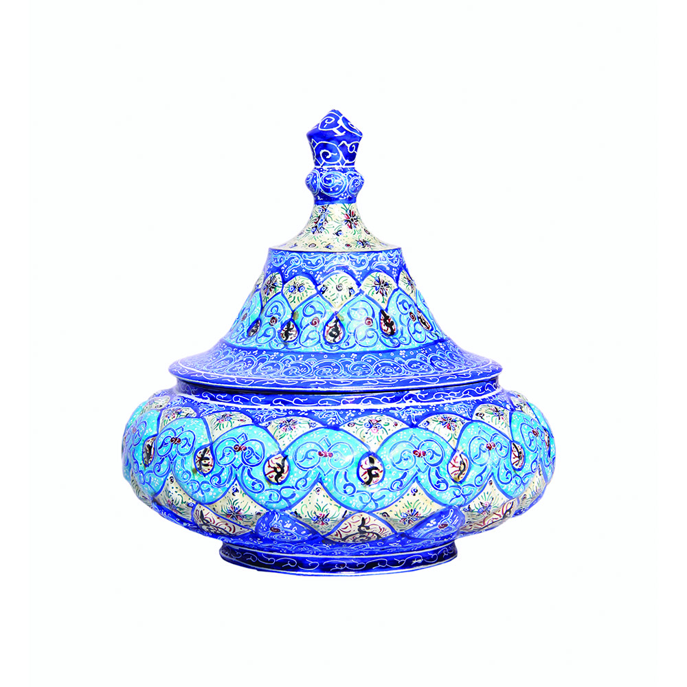 قندان میناکاری مدل اسلیمی ختایی کد 078