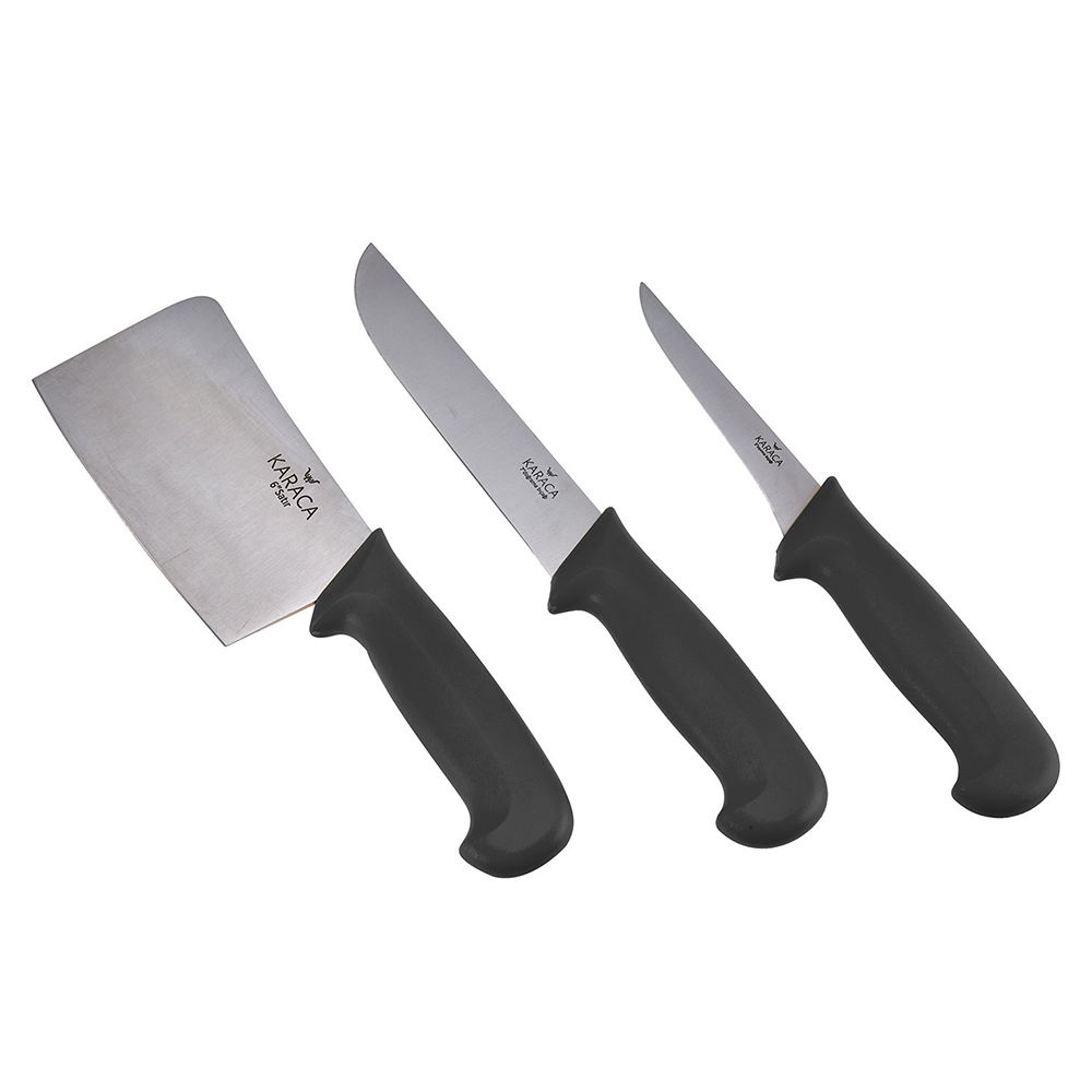 چاقو آشپزخانه 3 پارچه کاراجا مدل MOONSTAR