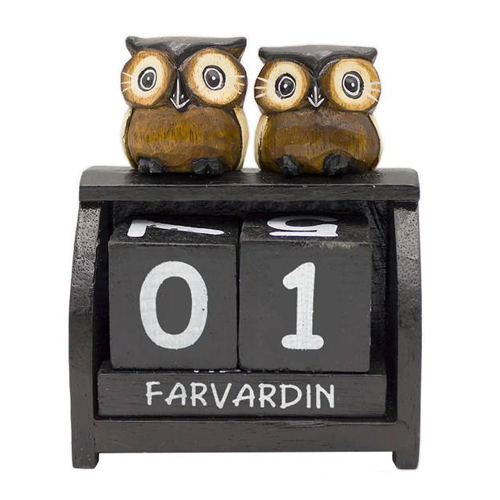 تقویم رومیزی مدل Married Owl