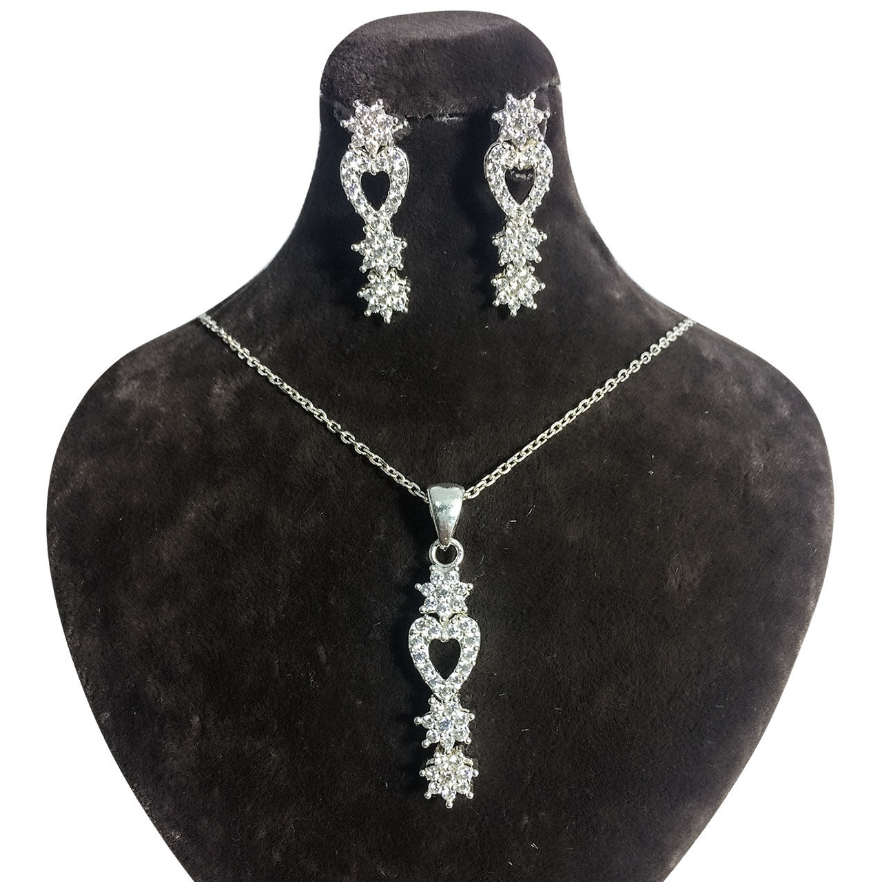 نیم ست نقره زنانه کد 23