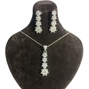 نیم ست نقره زنانه کد 21