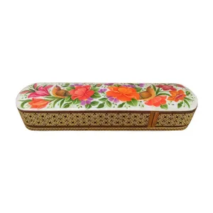  قلمدان خاتم کاری طرح گل و مرغ کد PB 106