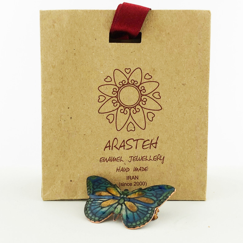 گل سینه آراسته طرح پروانه مدل GZ98897 گل سینه آراسته طرح پروانه مدل GZ98897