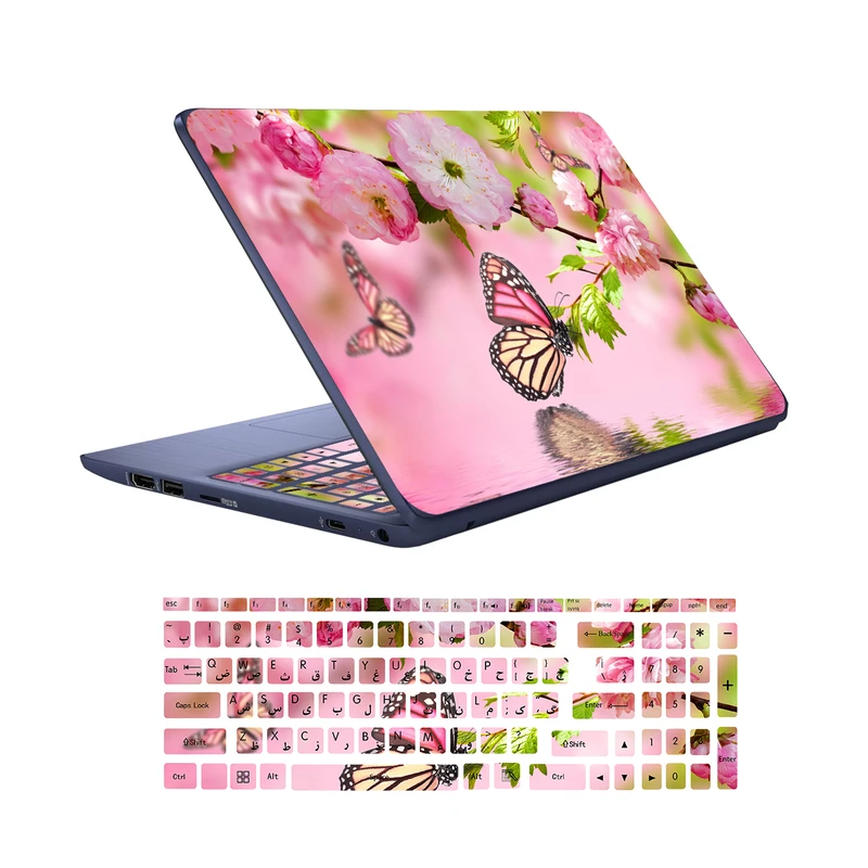 استیکر لپ تاپ کد B-04 به همراه برچسب حروف فارسی کیبورد