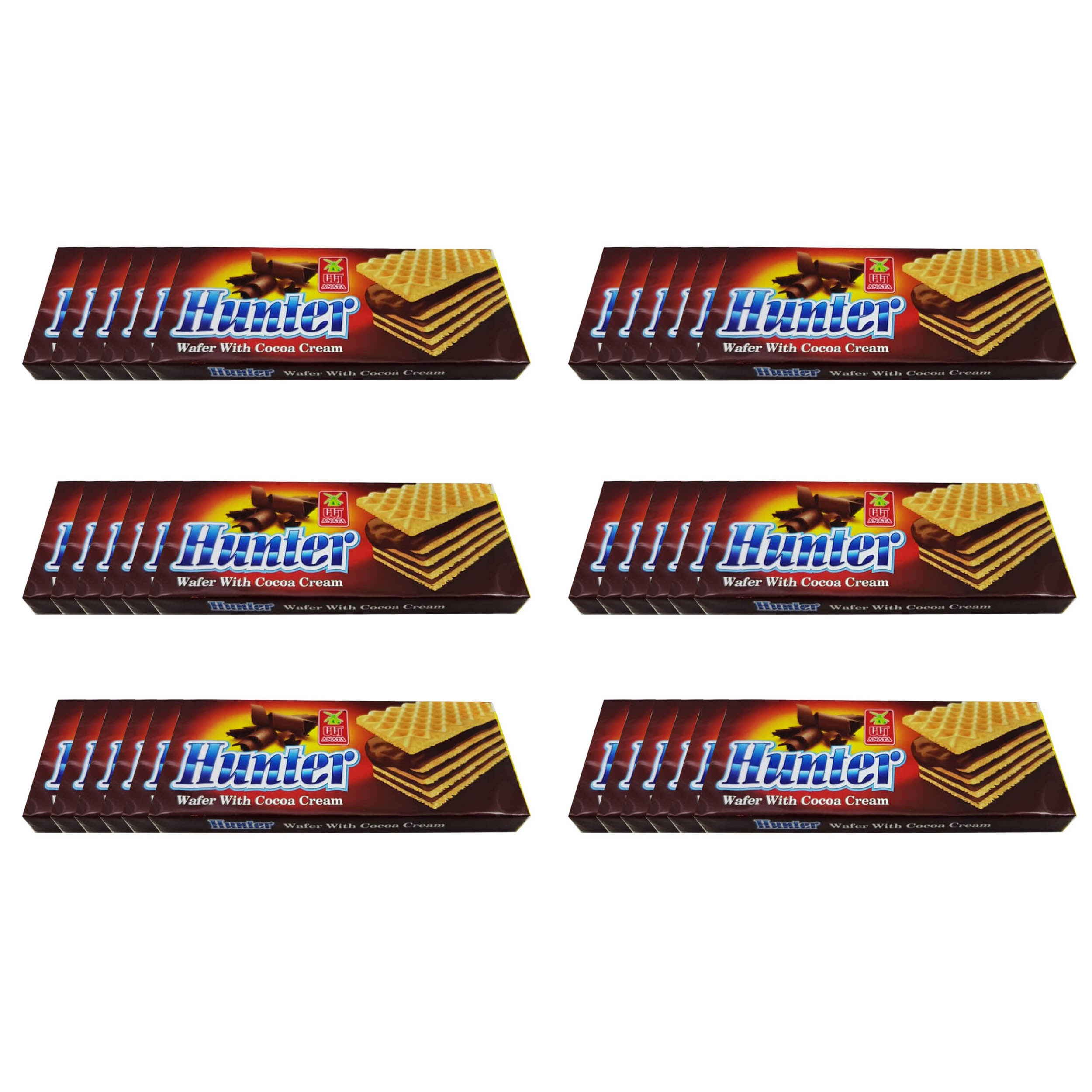 ویفر کرمدار با طعم کاکائو آناتا - 100 گرم بسته 36 عددی