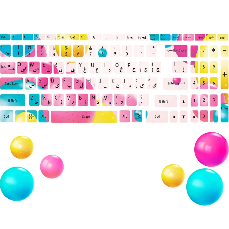  برچسب حروف فارسی کیبورد کد C-02