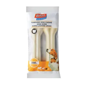 تشویقی سگ وارف مدل PRESSED RAWHIDE BONE 6053 وزن 100 گرم
