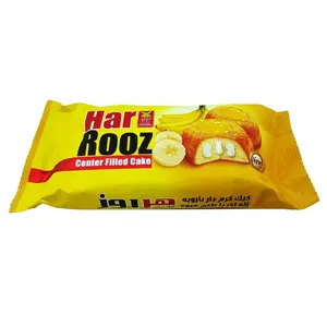 کیک کرمدار با رویه ژله ای طعم موز آناتا - 60 گرم بسته 36 عددی