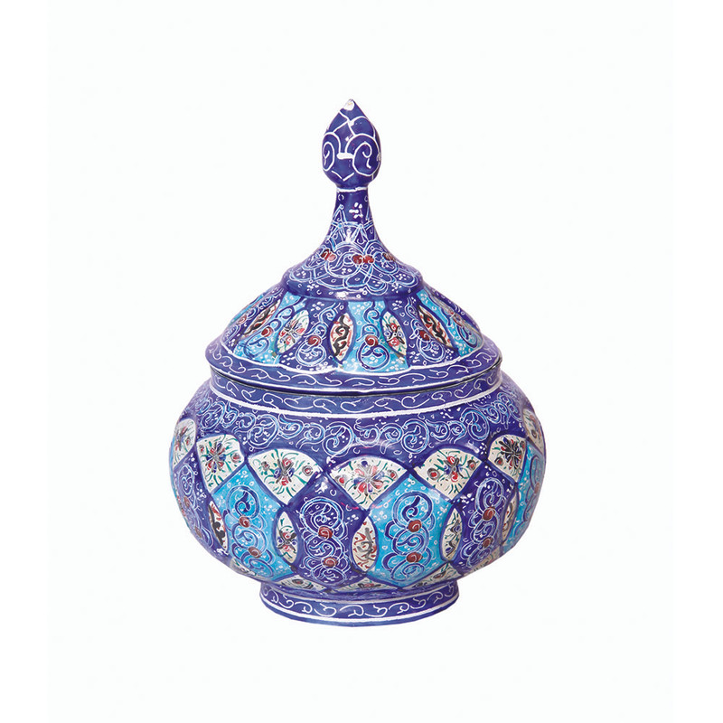 قندان میناکاری مدل اسلیمی ختایی کد 084