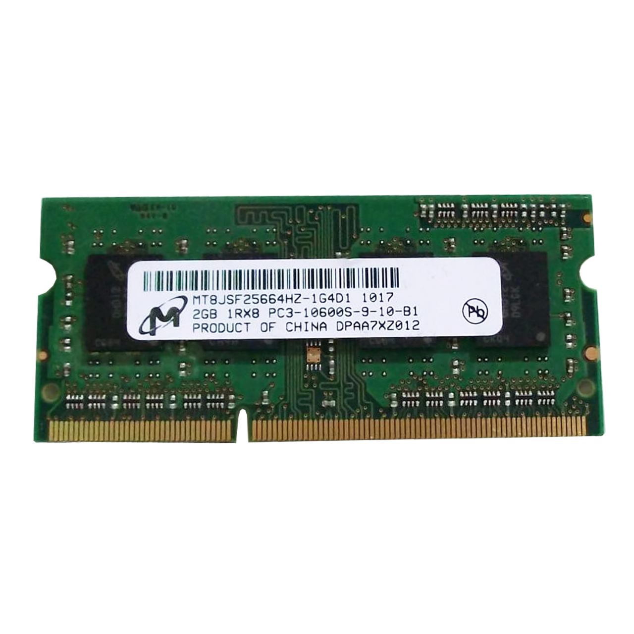  رم لپ تاپ DDR3 تک کاناله 1333مگاهرتز CL9 میکرون مدل 10600S ظرفیت 2 گیگابایت