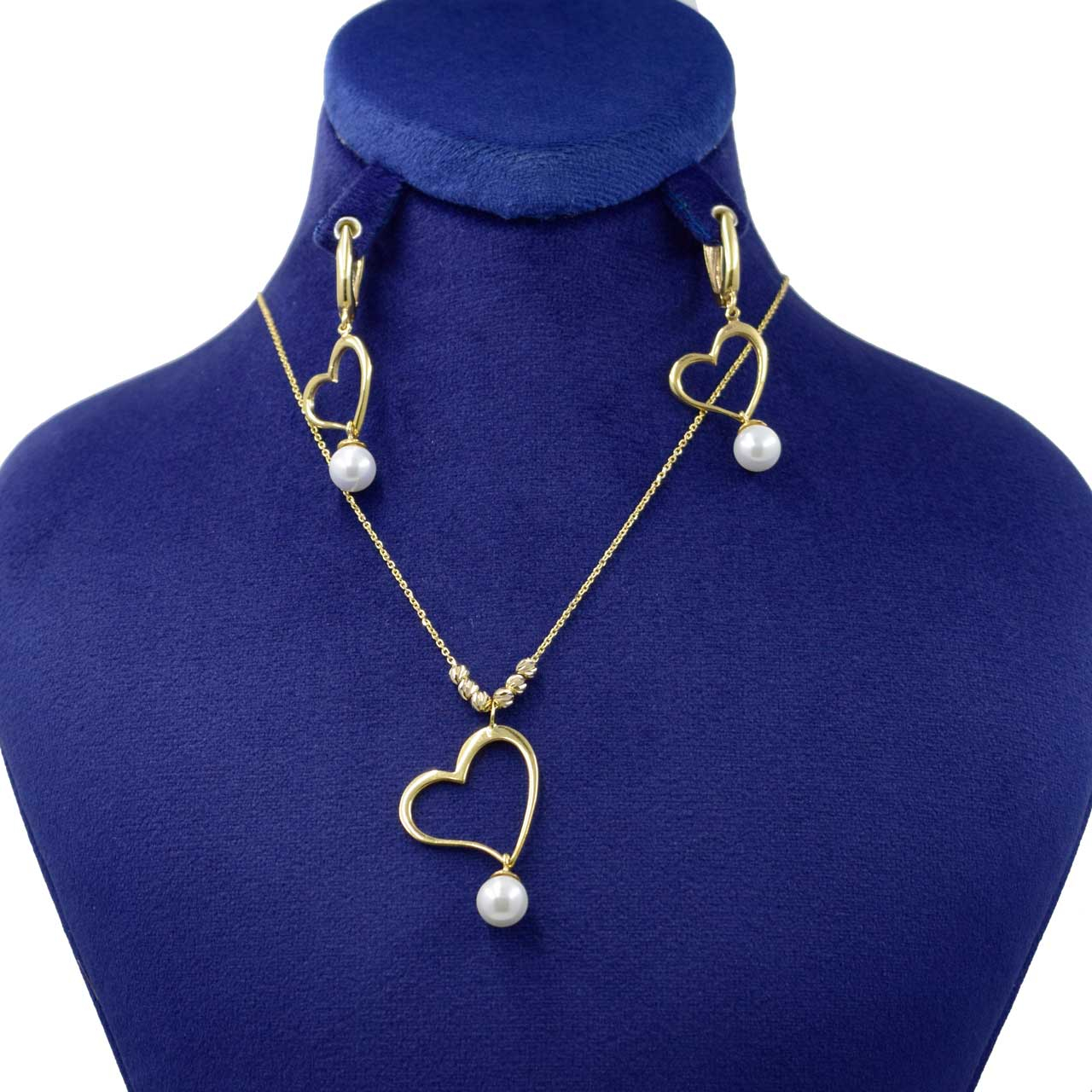 نیم ست طلا 18 عیار زنانه کانیار گالری کد N1483