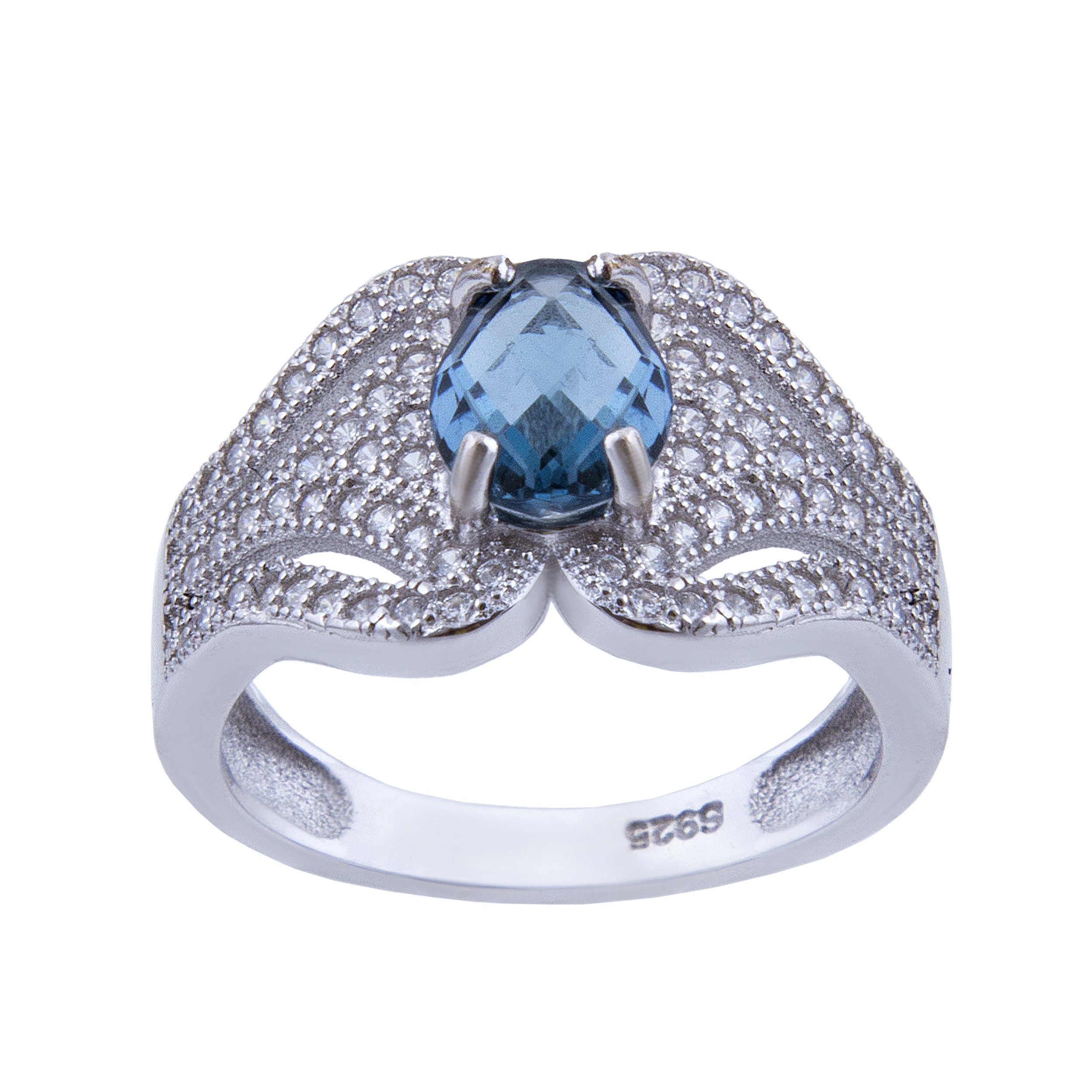 انگشتر نقره زنانه بازرگانی میلادی کد AWR-184