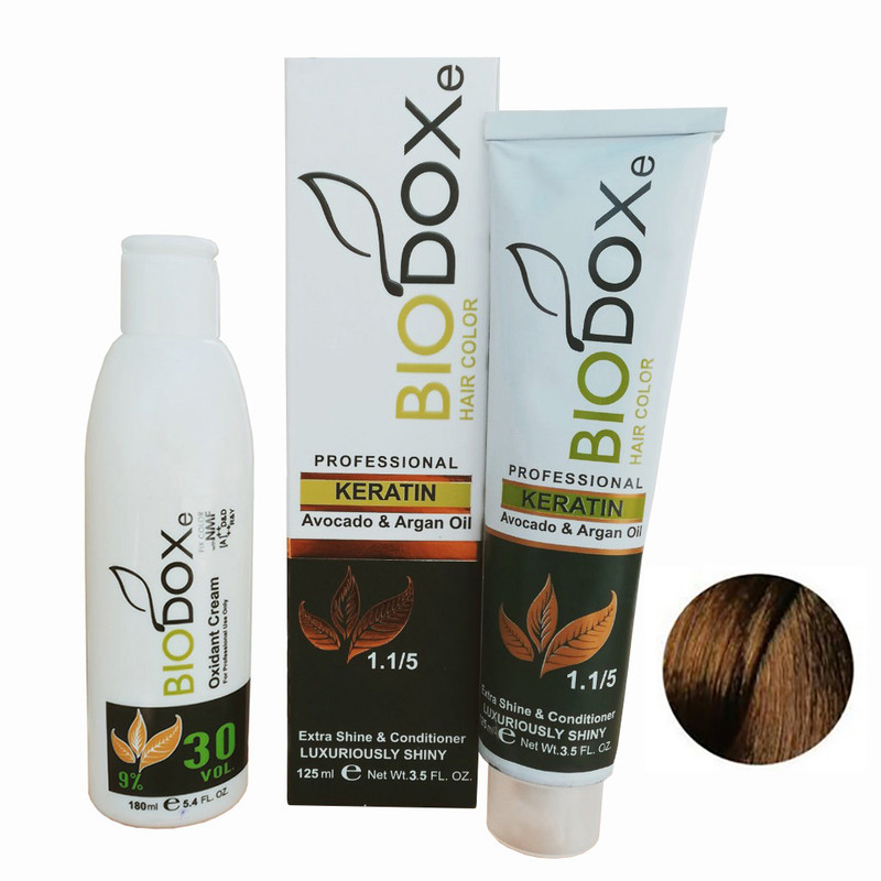 کیت رنگ مو بیوداکس شماره W4 حجم 125 میلی لیتر رنگ قهوه ای شکلاتی روشن