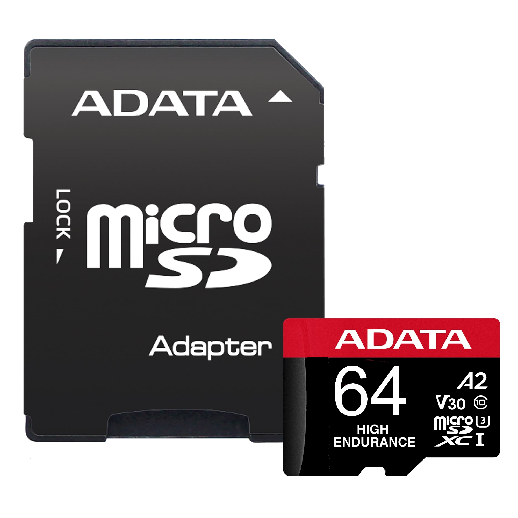 کارت حافظه microSDXC مدل HIGH ENDURANCE کلاس 10 استاندارد UHS-I U3 سرعت 100MBps ظرفیت 64 گیگابایت به همراه آداپتور SD