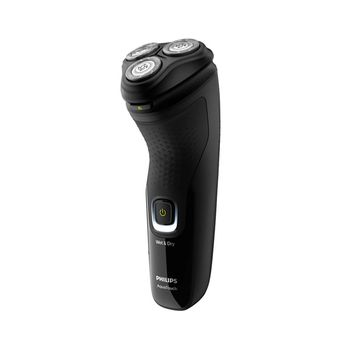 ماشین اصلاح موی صورت فیلیپس مدل S1223/41، اصلاح به صورت صفر زن، چراغ نشانگر شارژ، استفاده به صورت خشک و مرطوب، ضدآب، منبع انرژی باتری، تکنولوژی اصلاح به صورت برش چرخشی، مدت زمان شارژ 480 دقیقه و مدت زمان استفاده پس از شارژ 40 دقیقه، به‌همراه برس