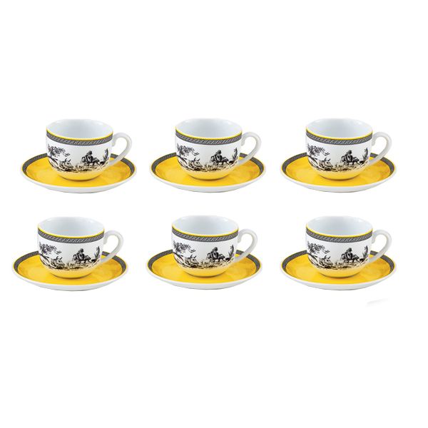 سرویس چای خوری 12 پارچه چینی زرین ایران مدل ایتالیا اف 8 ویلیج درجه عالی										