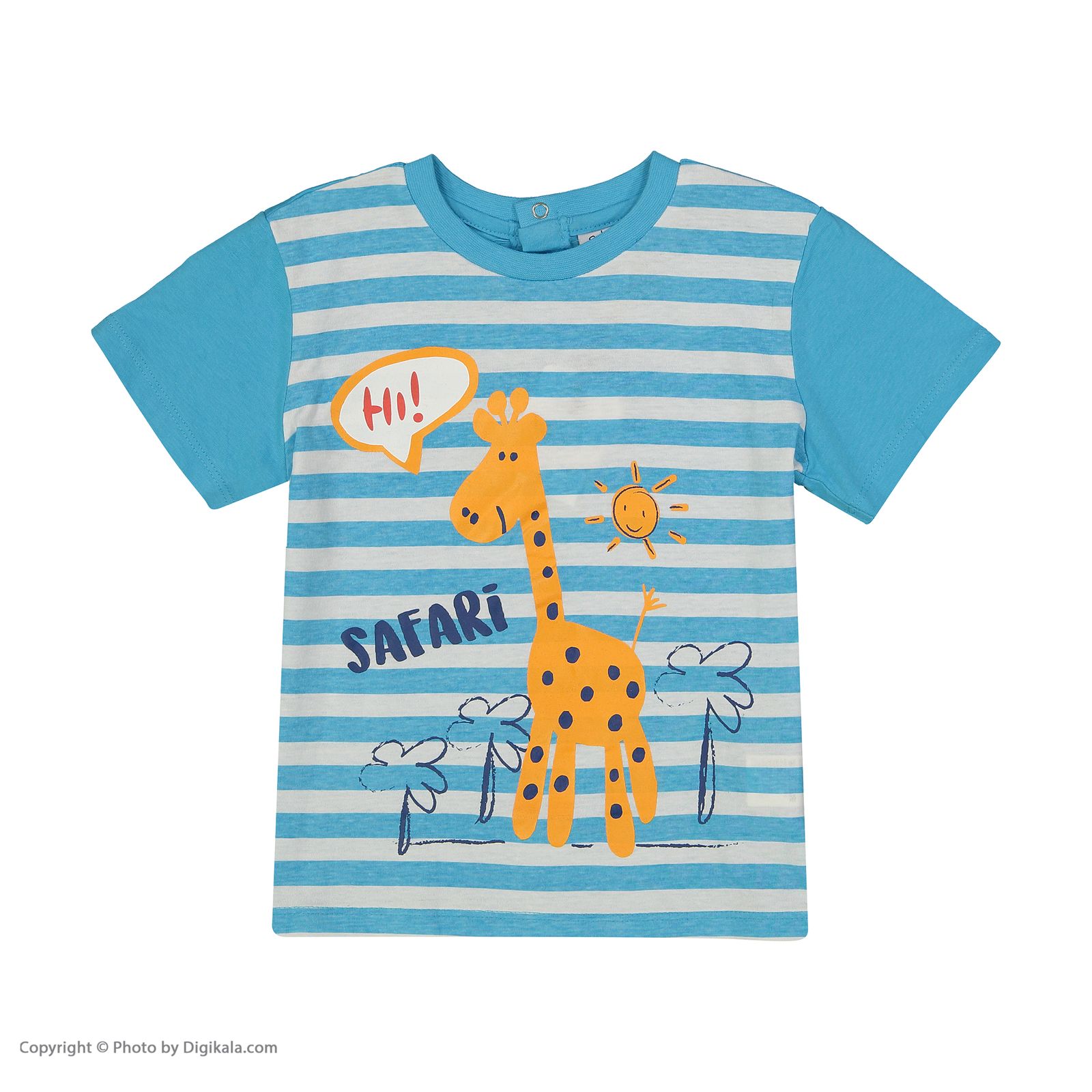 ست تی شرت و شلوارک نوزادی پسرانه بلوکیدز مدل 5139464 - آبي - 3
