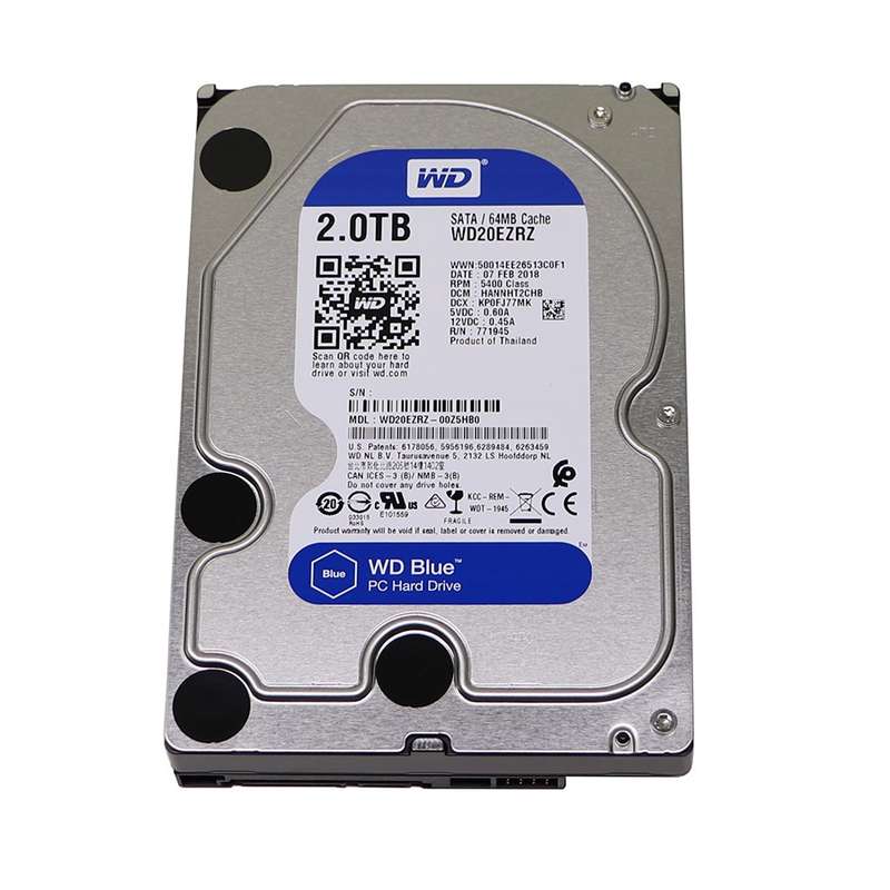 هارددیسک اینترنال وسترن دیجیتال مدل Blue WD20EZRZ ظرفیت 2 ترابایت هارددیسک اینترنال وسترن دیجیتال مدل Blue WD20EZRZ ظرفیت 2 ترابایت