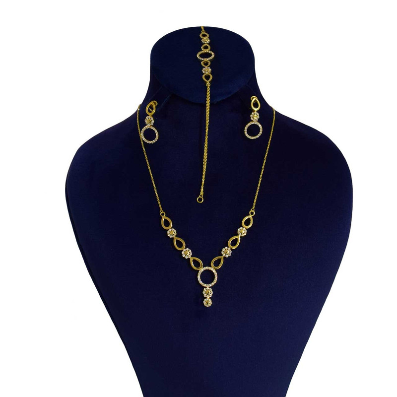 نیم ست طلا 18 عیار زنانه کانیار گالری کد N1486