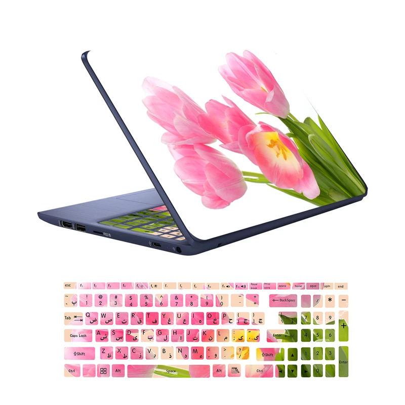  استیکر لپ تاپ کد G-07 به همراه برچسب حروف فارسی کیبورد