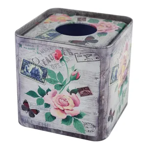 جعبه دستمال کاغذی مدل تمبر و گل کد JDT02