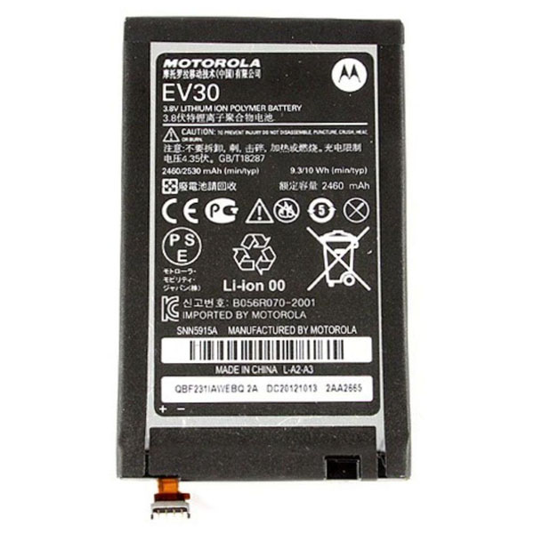 باتری موبایل مدل Ev30 ظرفیت 2460 میلی آمپر ساعت مناسب برای گوشی موبایل موتورولا razr hd / XT926