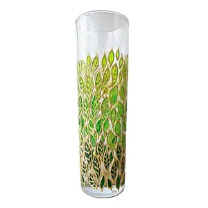 گلدان شیشه ای طرح برگ کد 02