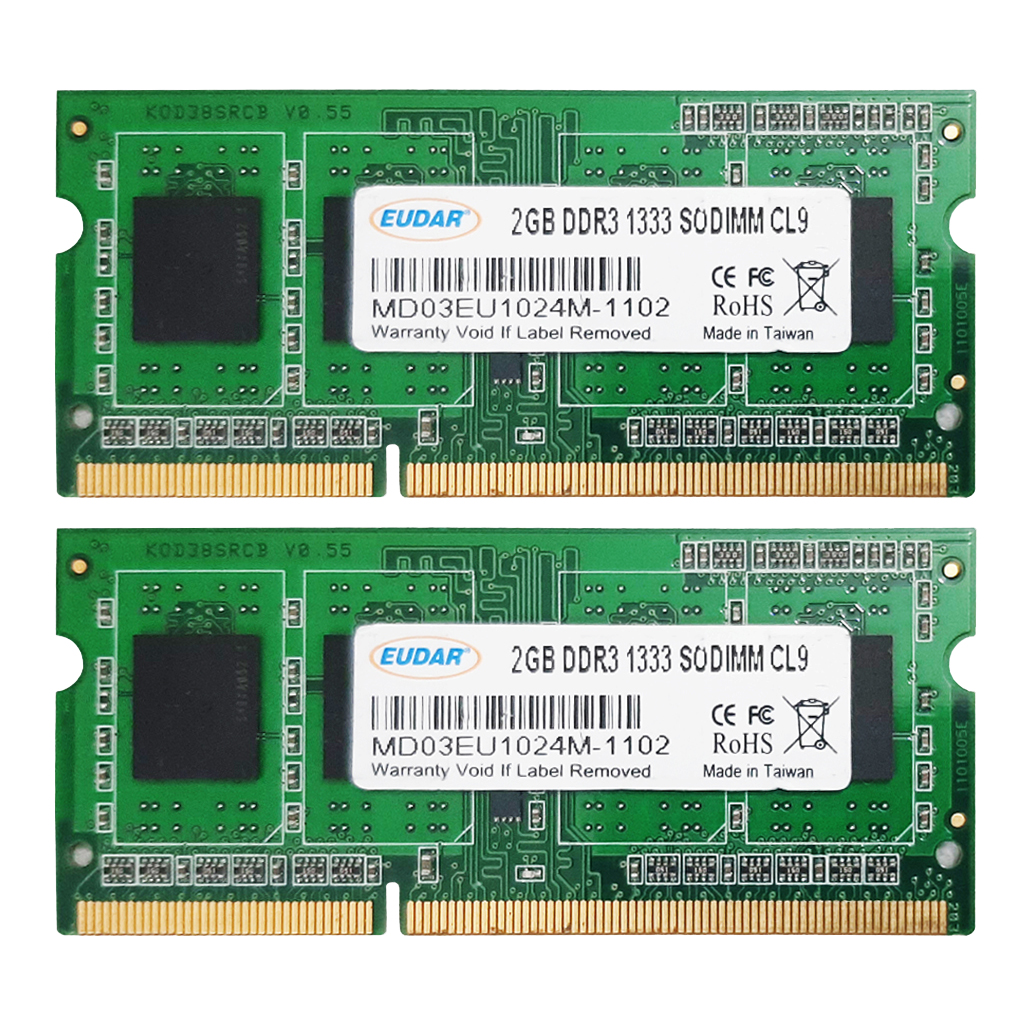رم لپ تاپ DDR3 دو کاناله 1333 مگاهرتز CL9 ای یو دار مدل SODIMM ظرفیت 4 گیگابایت