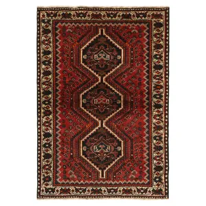 فرش دستبافت یک و نیم متری مدل شیراز ایلیاتی کد 483816