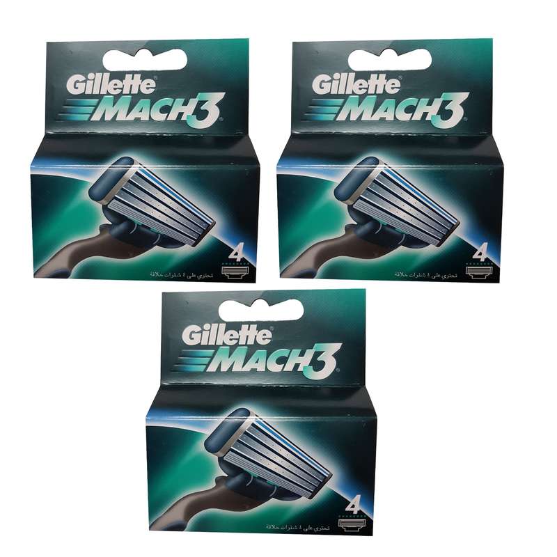 تیغ یدک ژیلت مدل Mach 3 مجموعه 3 عددی