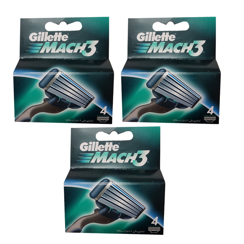 تیغ یدک ژیلت مدل Mach 3 مجموعه 3 عددی