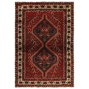 فرش دستبافت یک و نیم متری مدل شیراز ایلیاتی کد 483907