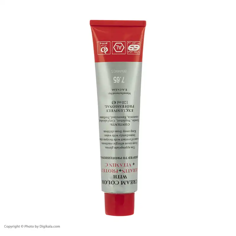 رنگ مو نیو پرستیژ کالر شماره 7.65 حجم 120 میلی لیتر رنگ بلوند فندقی متوسط